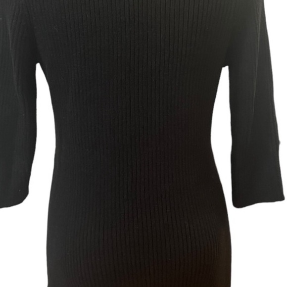 Michael Kors Sweater Cotton Lace Up Ribbed Gold Accents Sz. L - Picture 3 of 5